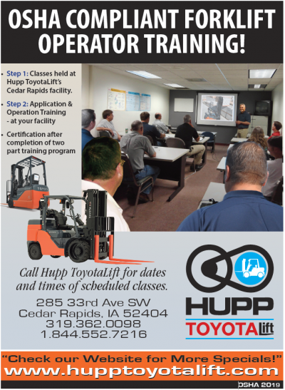 Osha Forklift Training Hupp Toyota Lift
