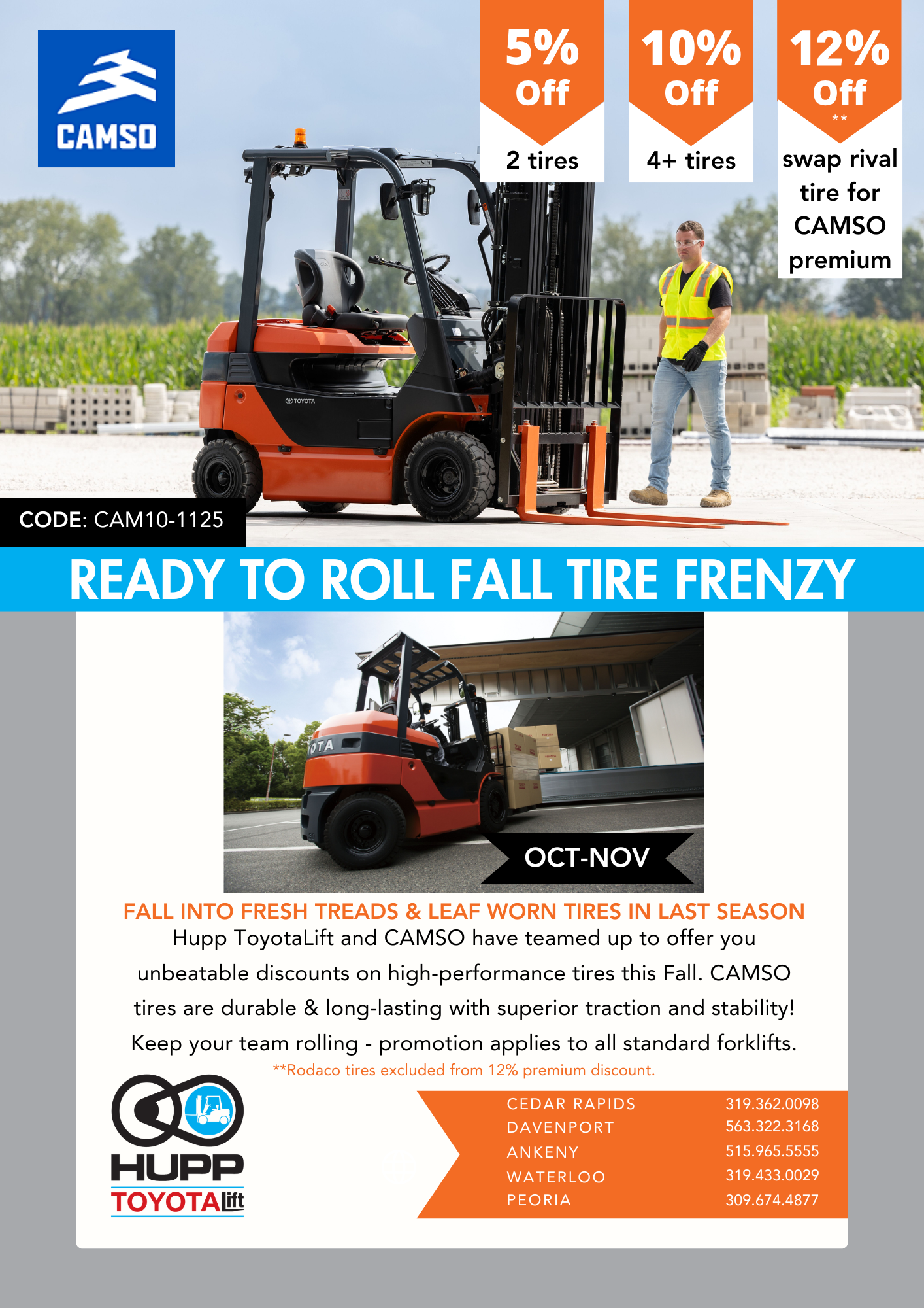 Hupp ToyotaLift Fall Tire Frenzy - Oct-Nov 2025